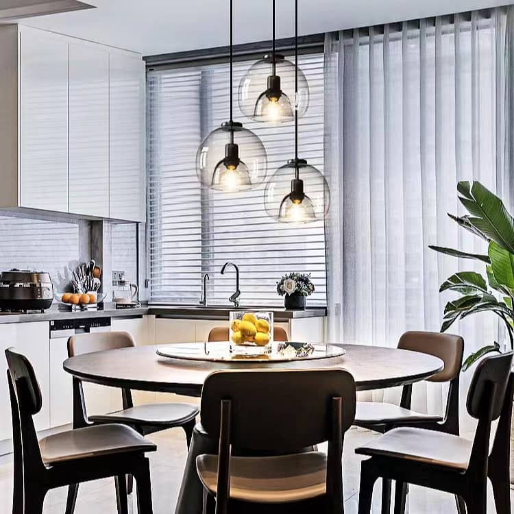 Modern Simple Glass Globe Pendant Light