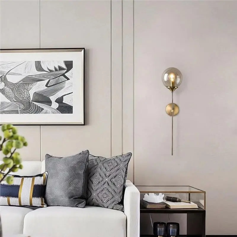 Modern Globe Shape Glass Wall Light