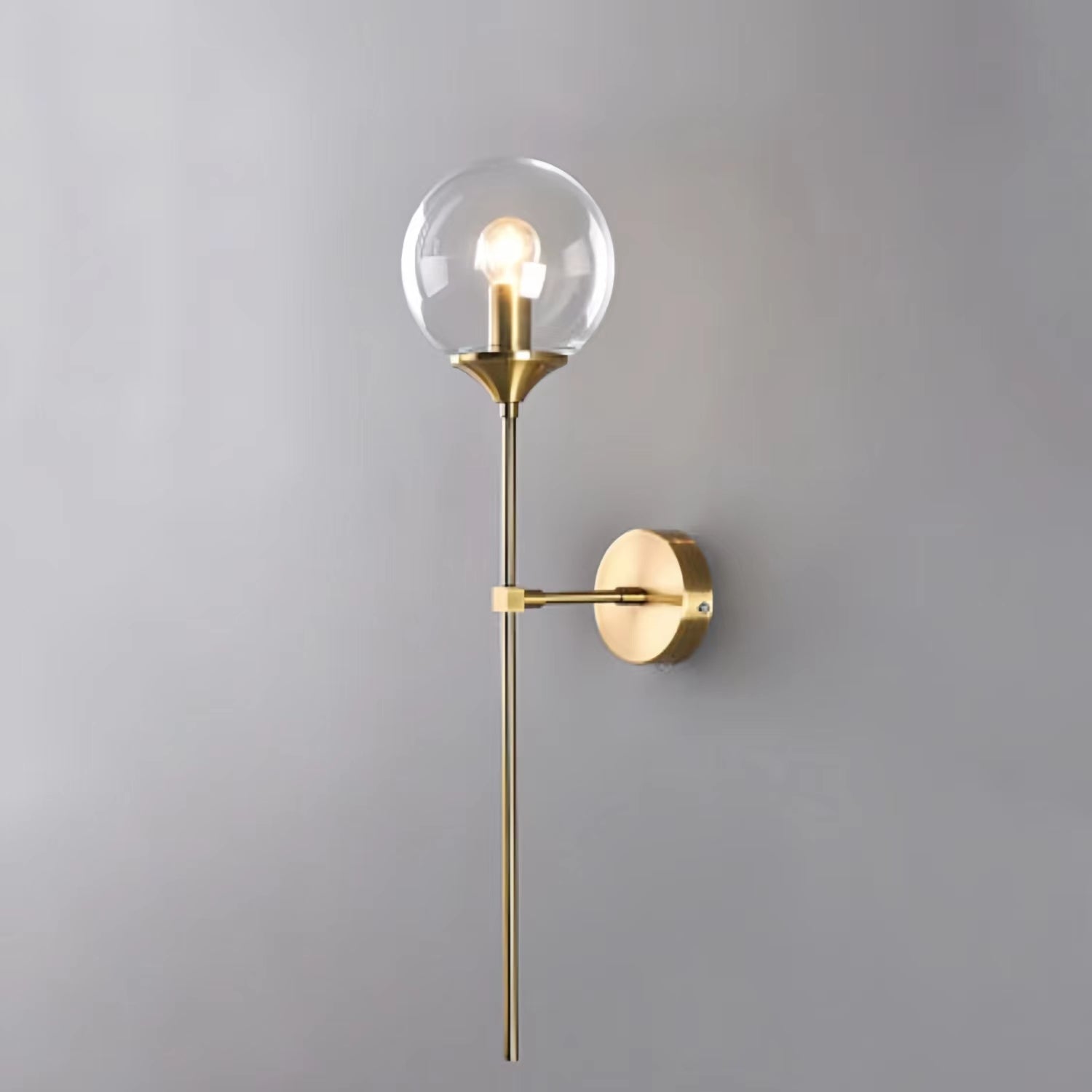 Modern Globe Shape Glass Wall Light