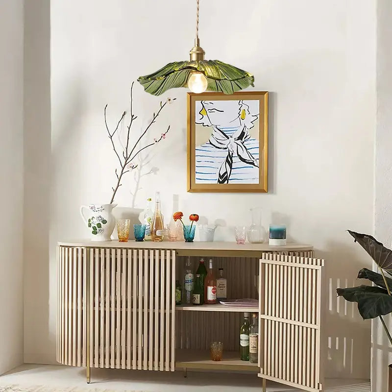 Modern Lotus Glass Pendant Light