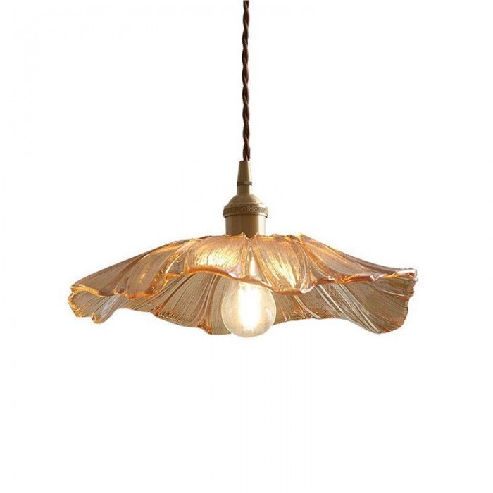 Modern Lotus Glass Pendant Light