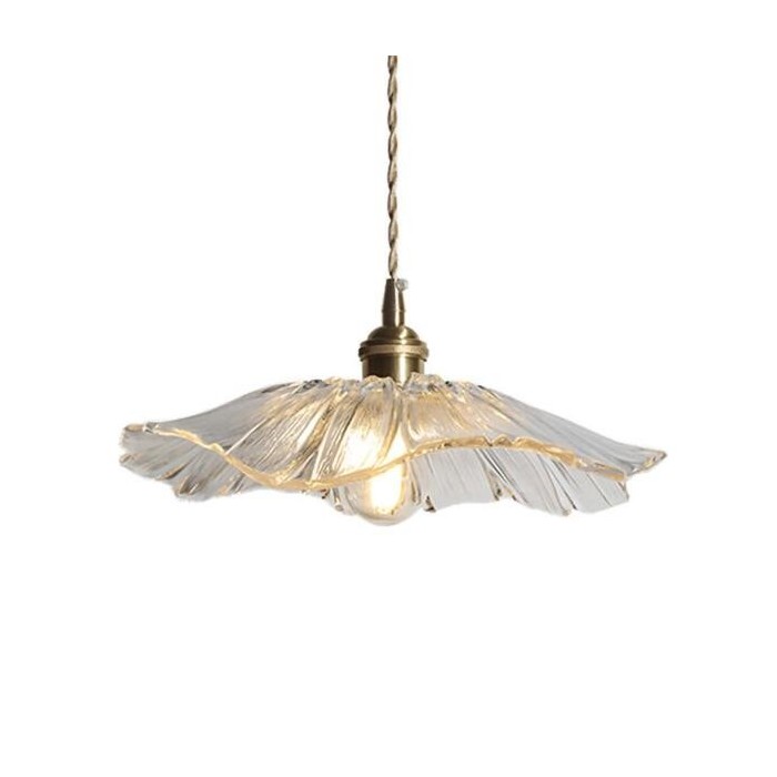 Modern Lotus Glass Pendant Light