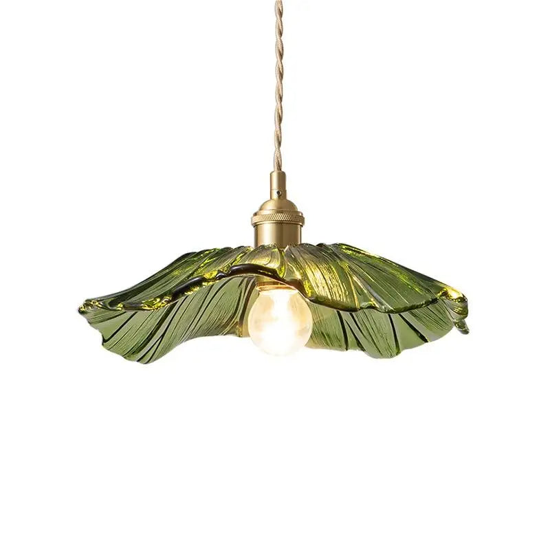 Modern Lotus Glass Pendant Light