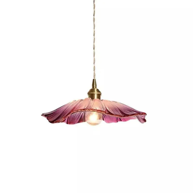 Modern Lotus Glass Pendant Light
