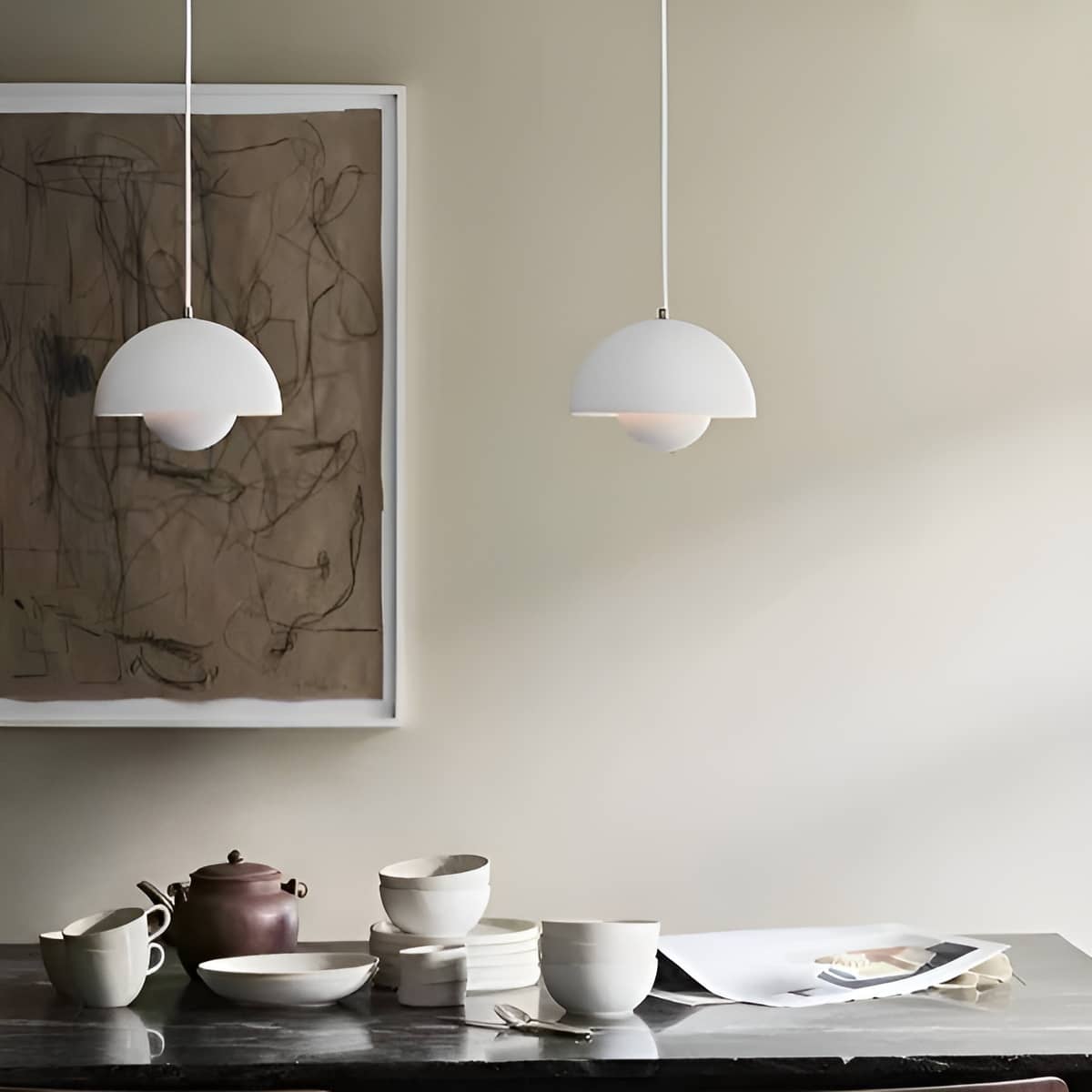 Modern Art Deco Flowerpot Pendant Light For Dining Room