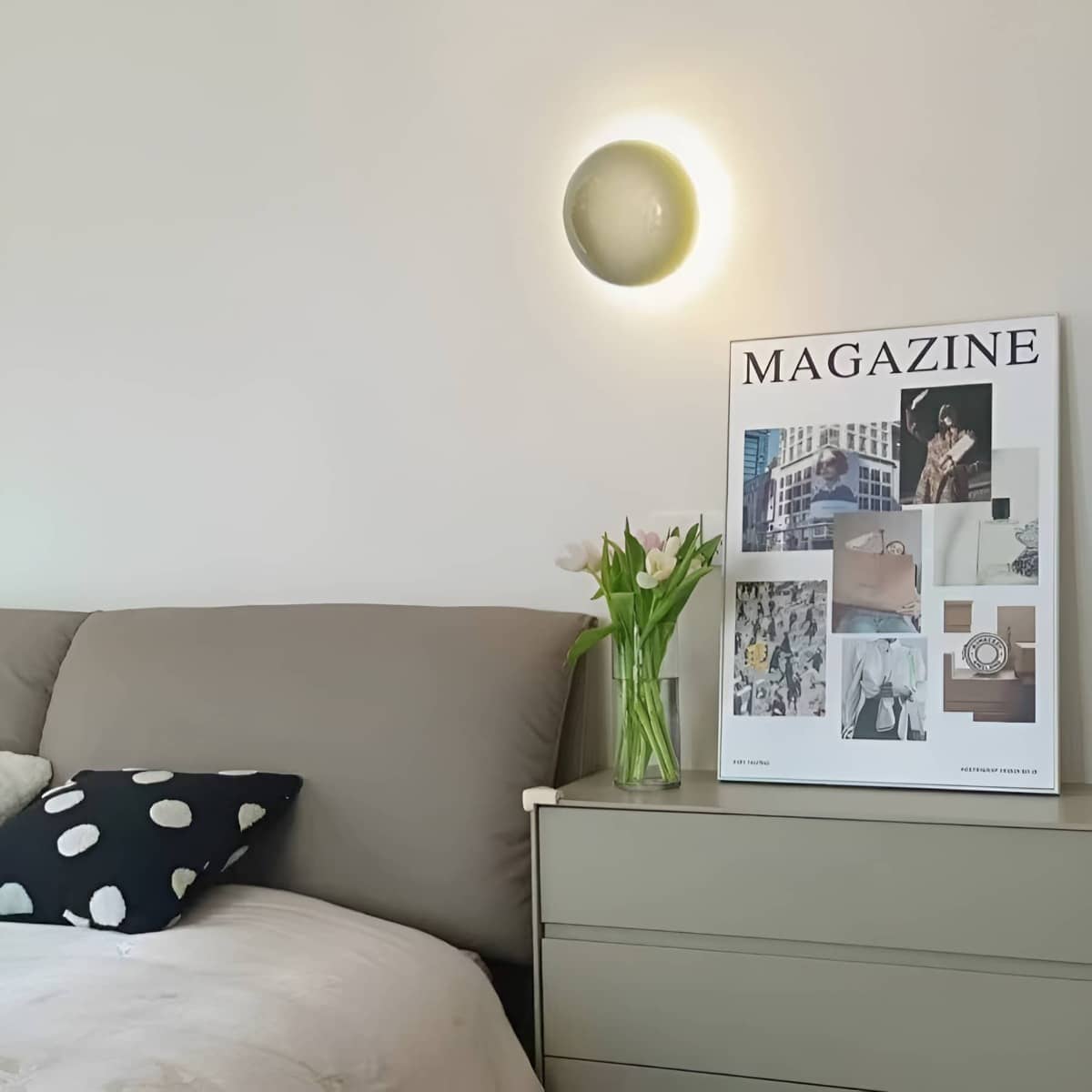 Bauhaus Minimalist Sphere Ambient Wall Light