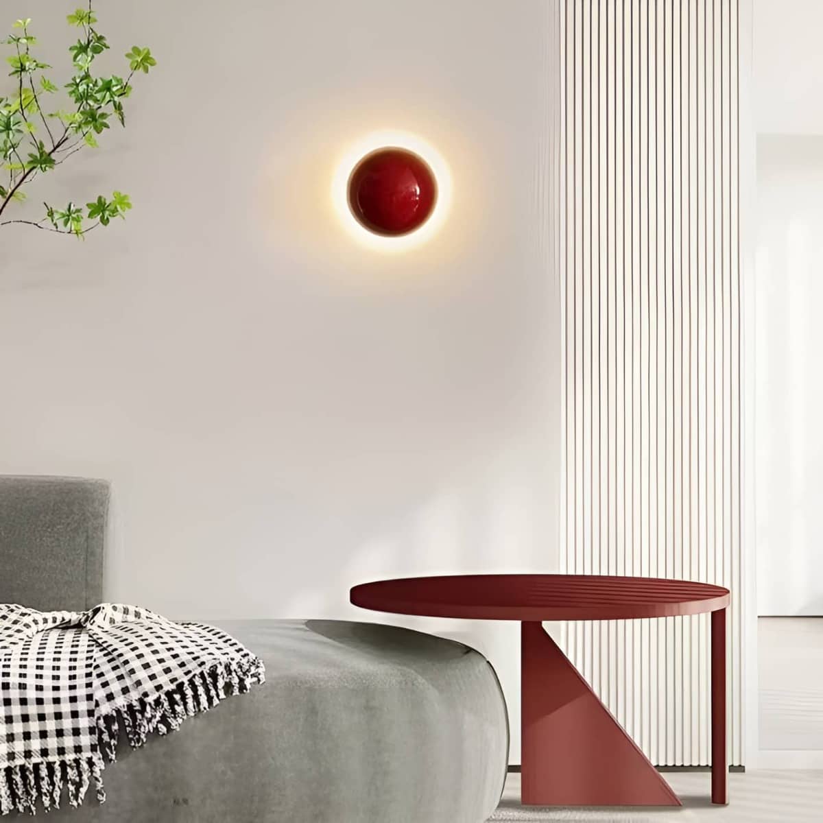Bauhaus Minimalist Sphere Ambient Wall Light