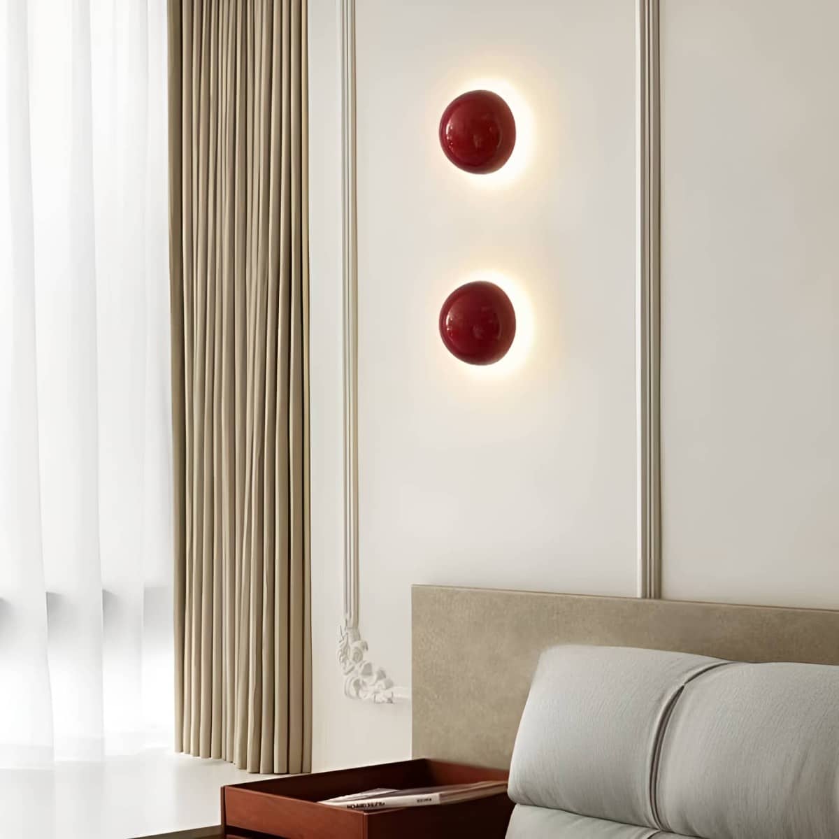 Bauhaus Minimalist Sphere Ambient Wall Light