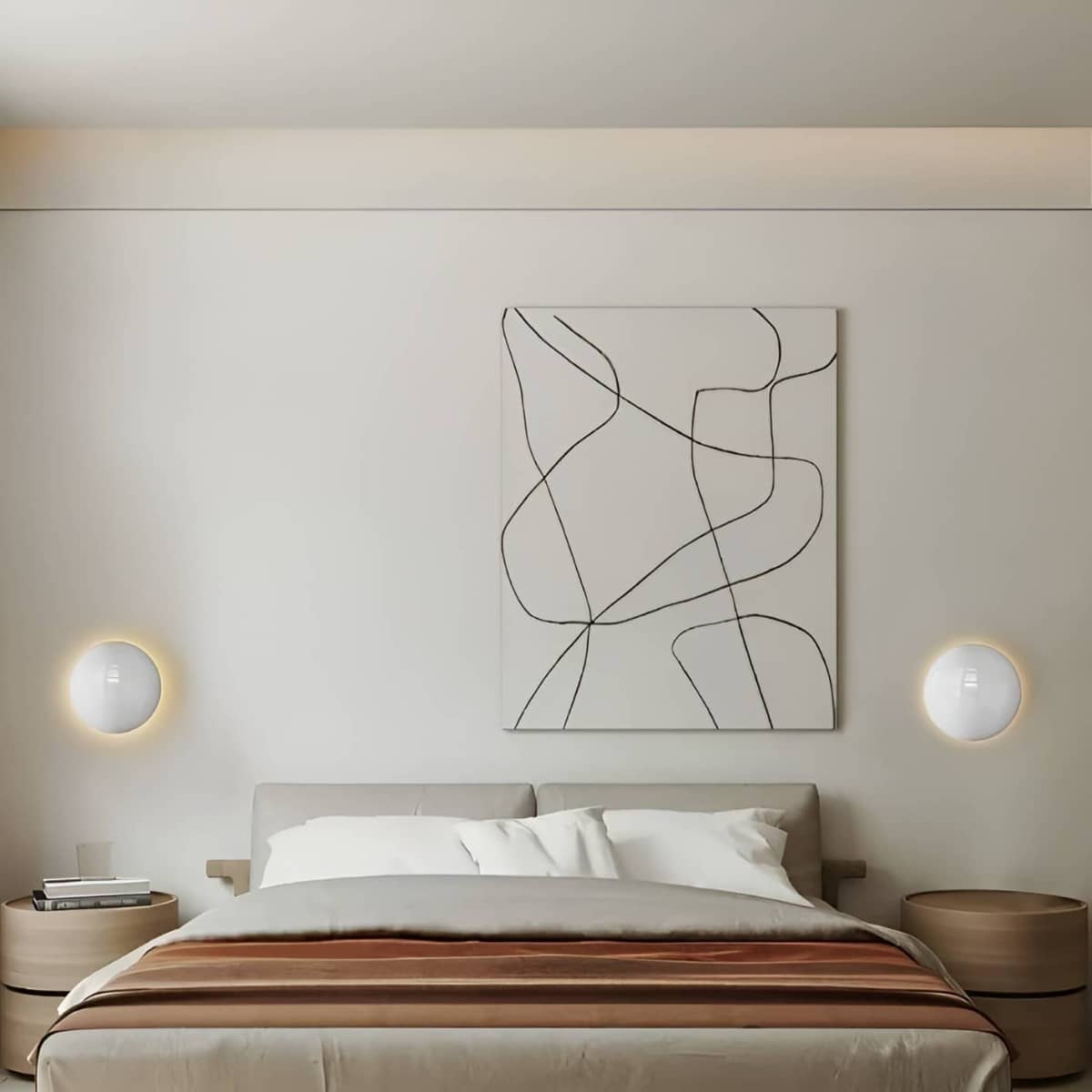 Bauhaus Minimalist Sphere Ambient Wall Light