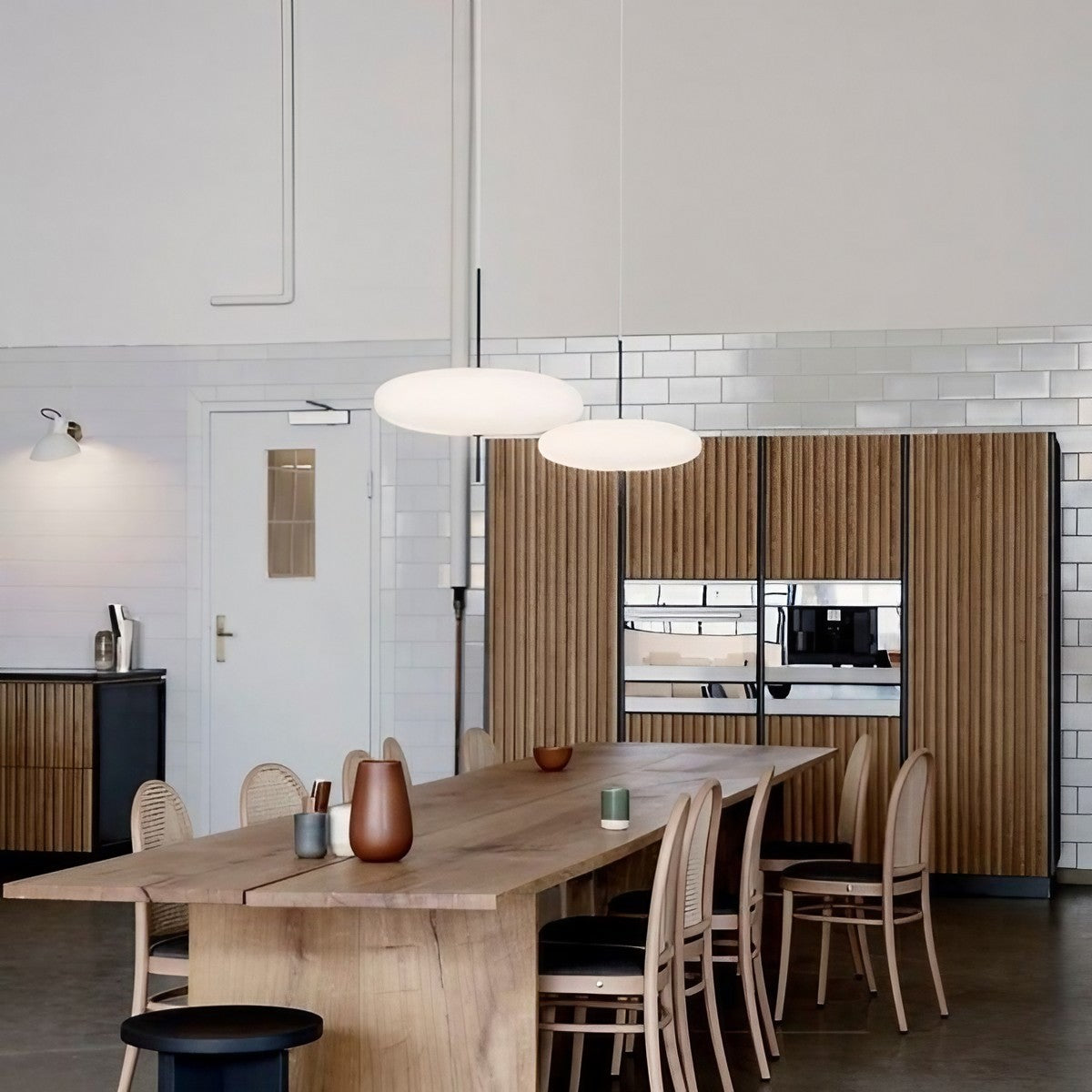 Modern Bauhaus Model 2065 Oval Pendant Light