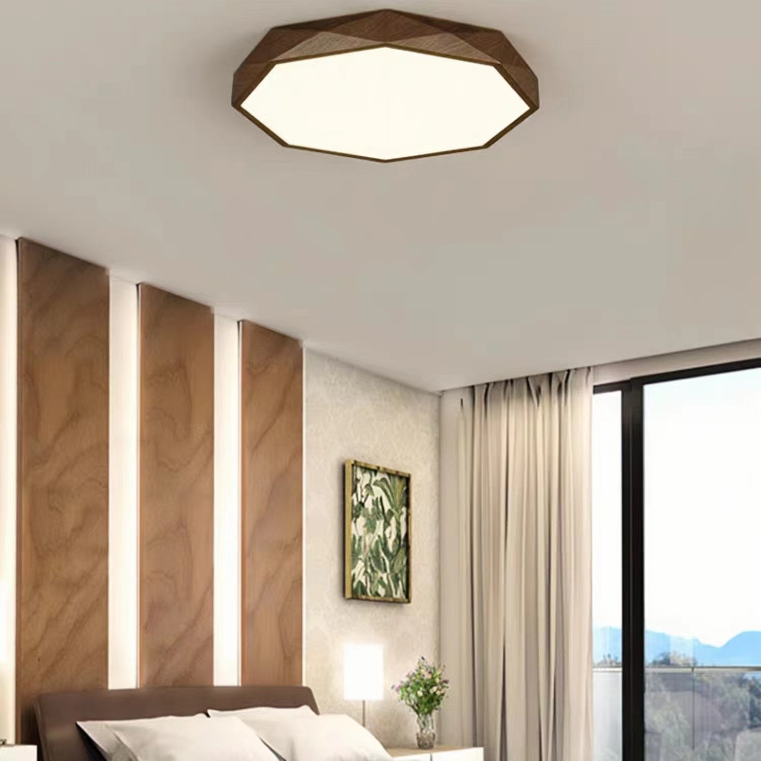 Modern Minimalist Octagon LED Ceiling Light