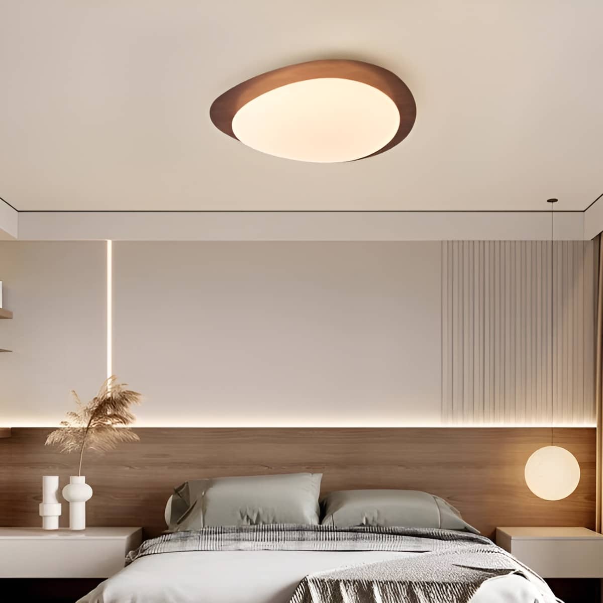 Pebble Design Bedroom LED Ceiling Light