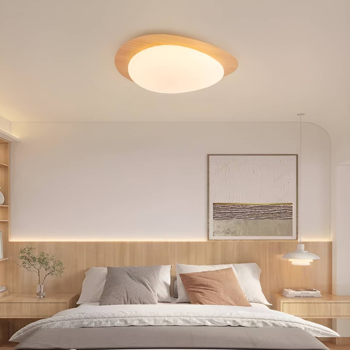 Pebble Design Bedroom LED Ceiling Light