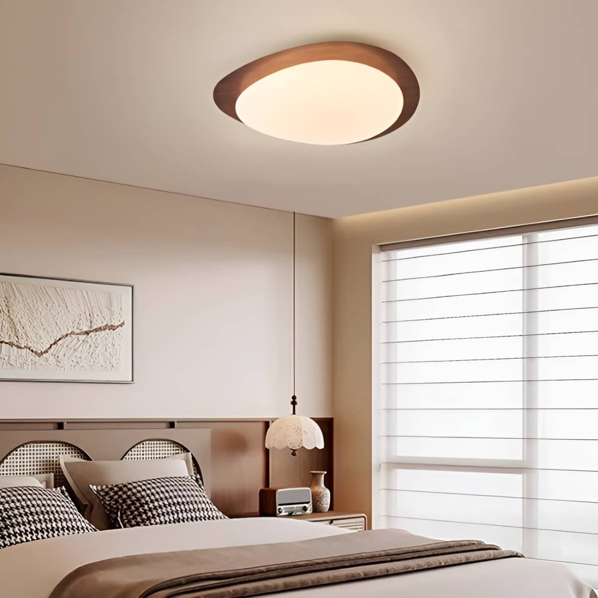 Pebble Design Bedroom LED Ceiling Light