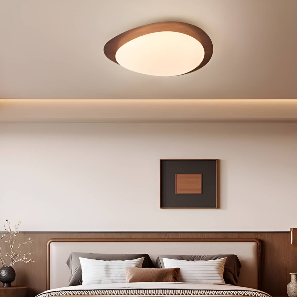 Pebble Design Bedroom LED Ceiling Light