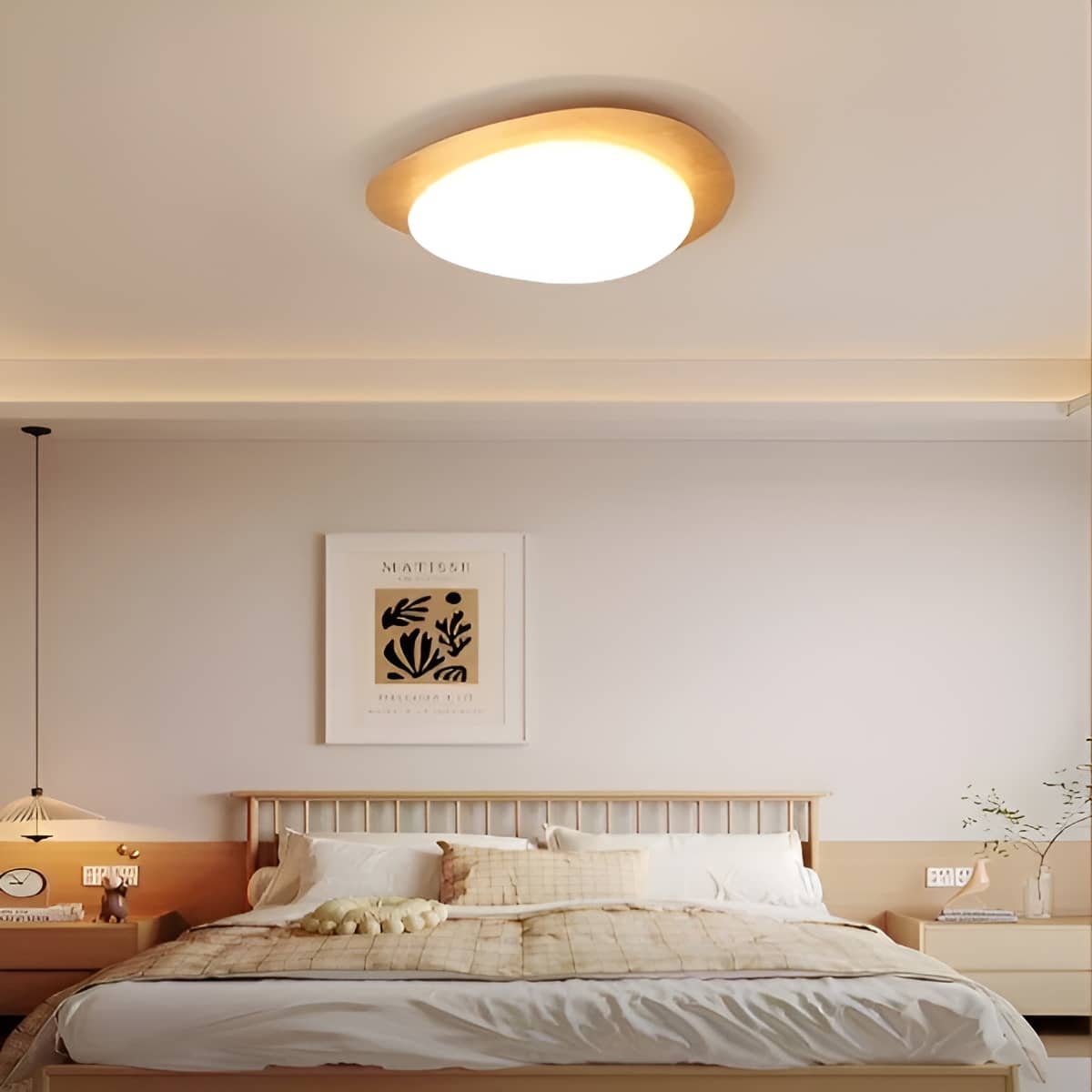 Pebble Design Bedroom LED Ceiling Light