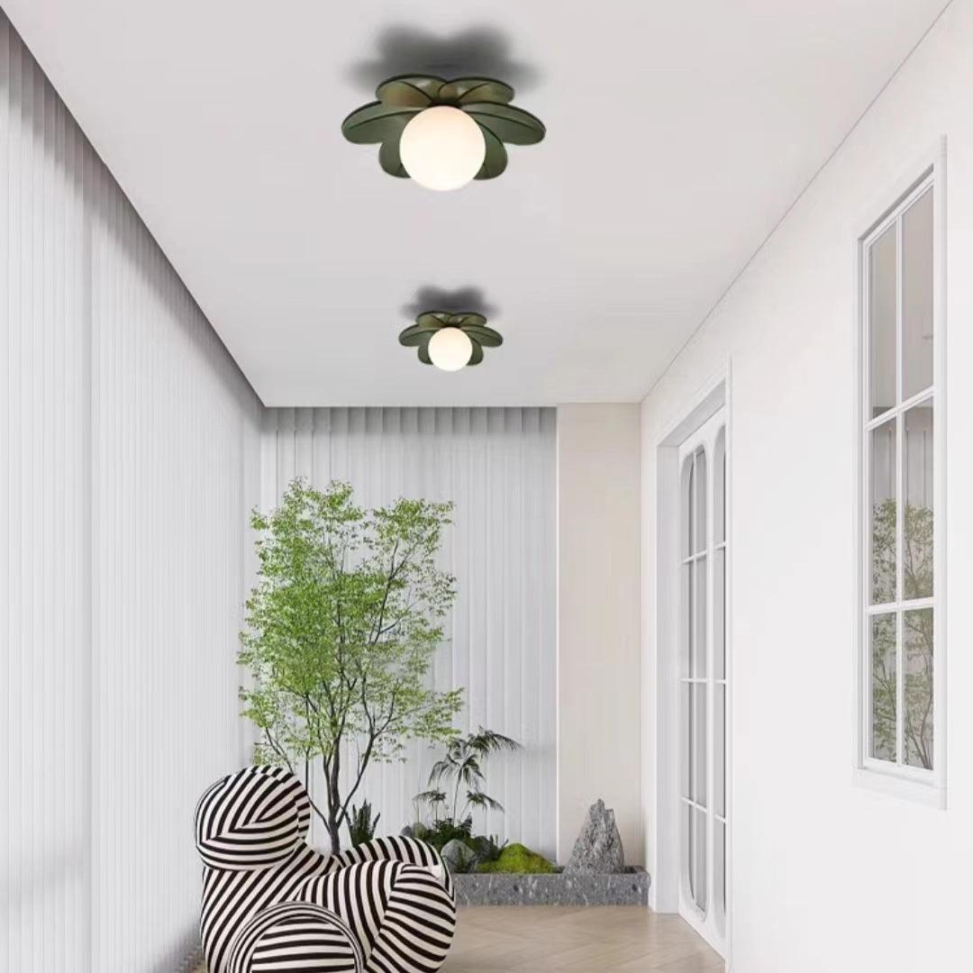 Modern Macaron Resin Cream Flower Ceiling Light