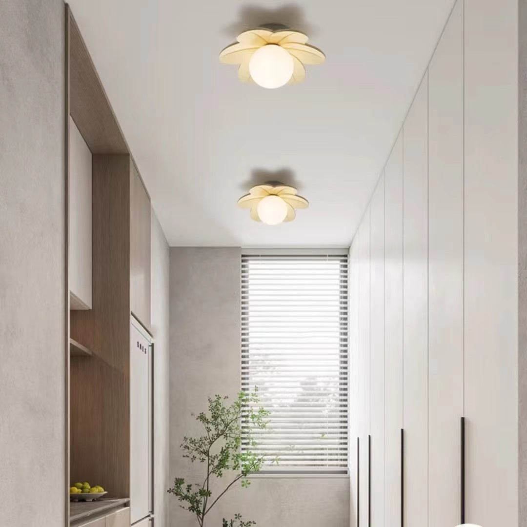 Modern Macaron Resin Cream Flower Ceiling Light