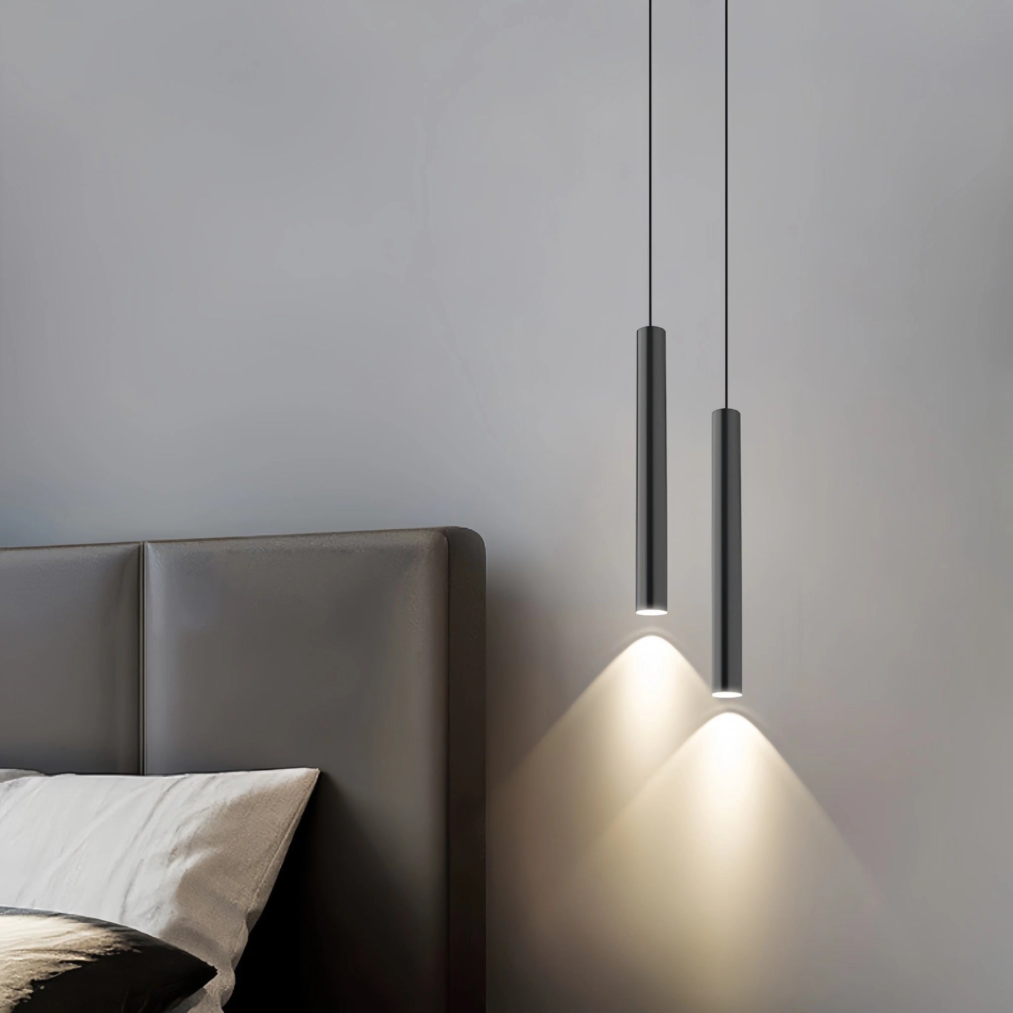 Modern Linear LED Black Pendant Light