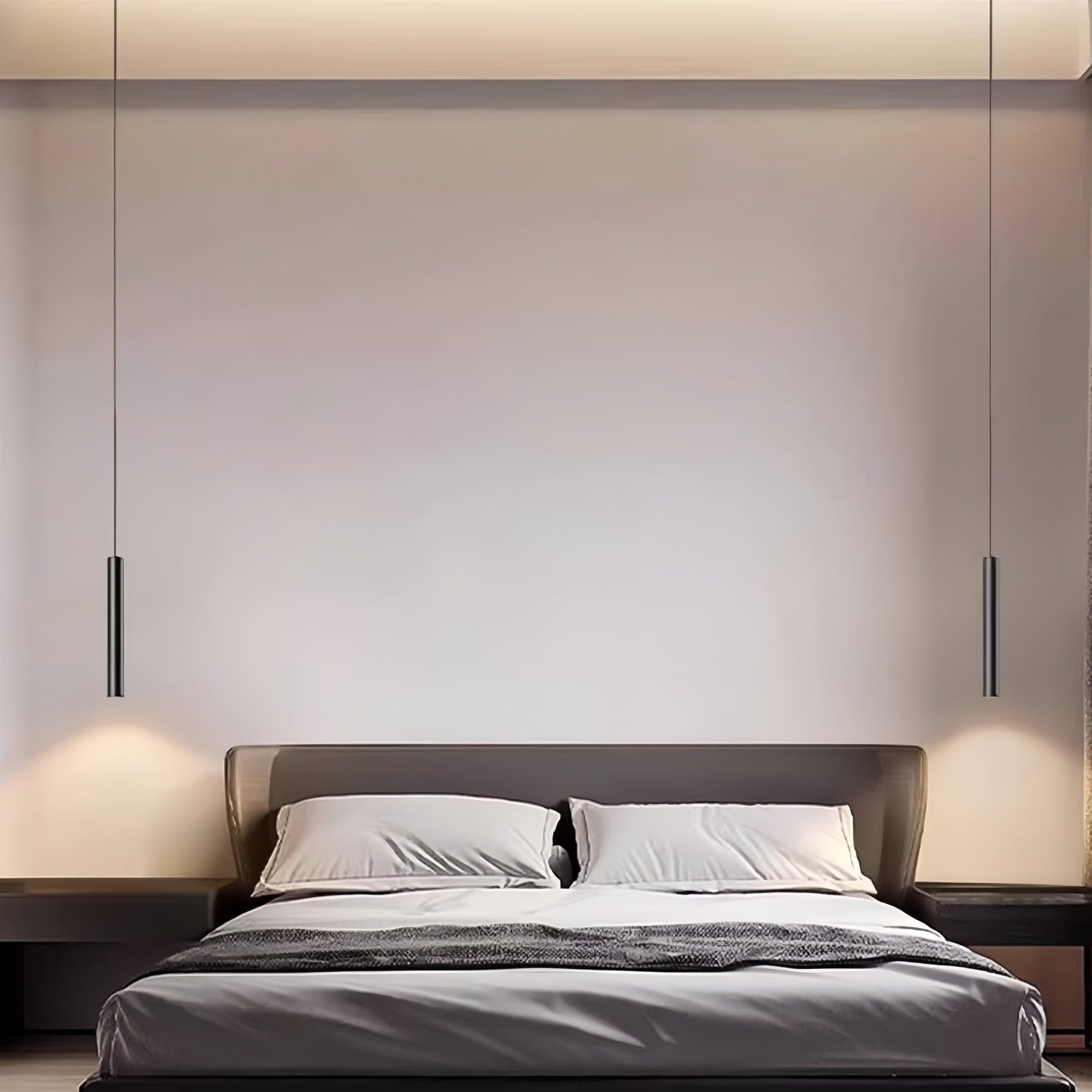 Modern Linear LED Black Pendant Light