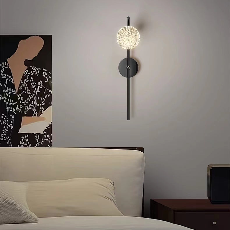 Modern Minimalist Crystal Globe Wall Light