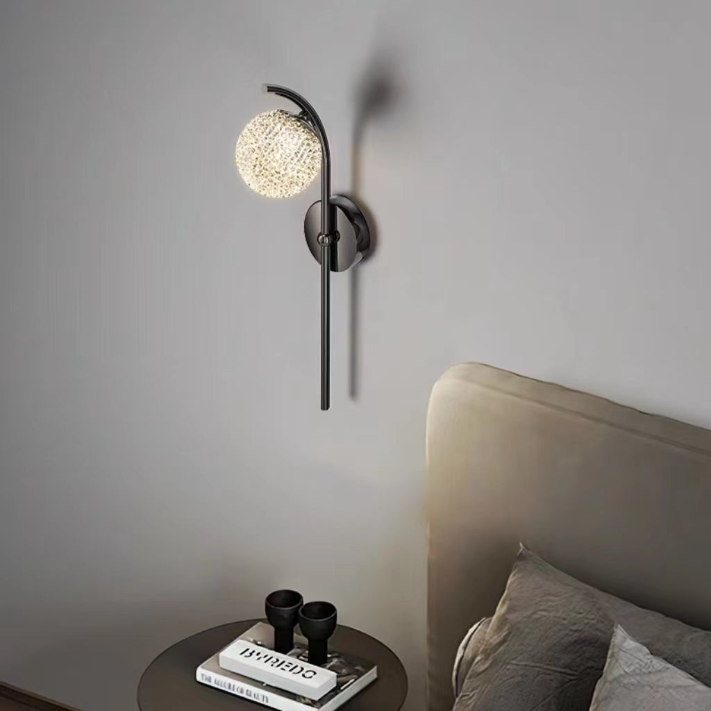 Modern Minimalist Crystal Globe Wall Light