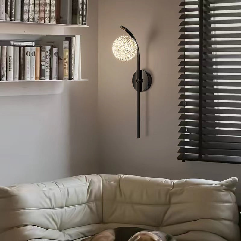 Modern Minimalist Crystal Globe Wall Light