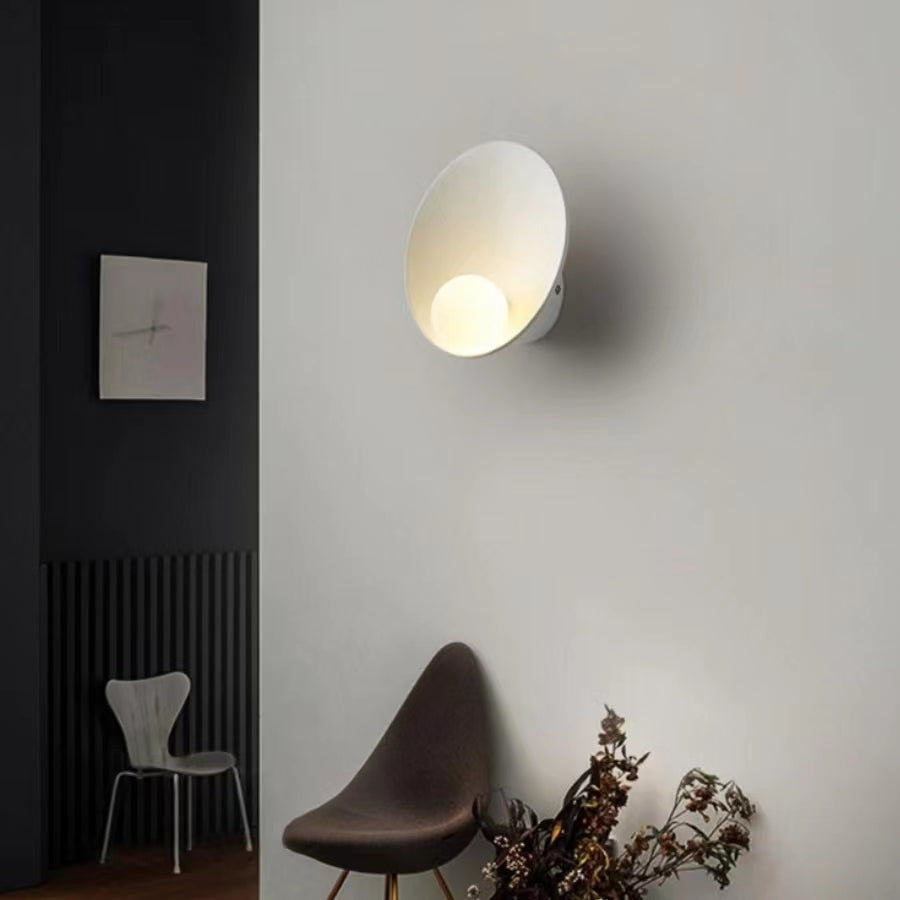 Modern Round Disc Resin Wall Light