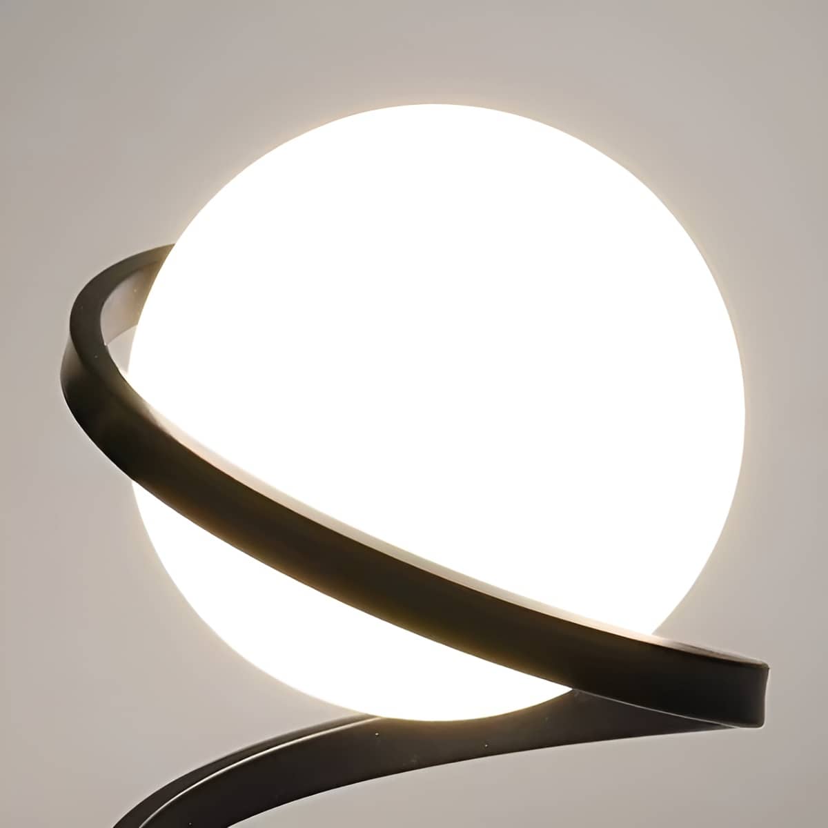Modern Spiral Glass Ball Table Lamp for Bedside