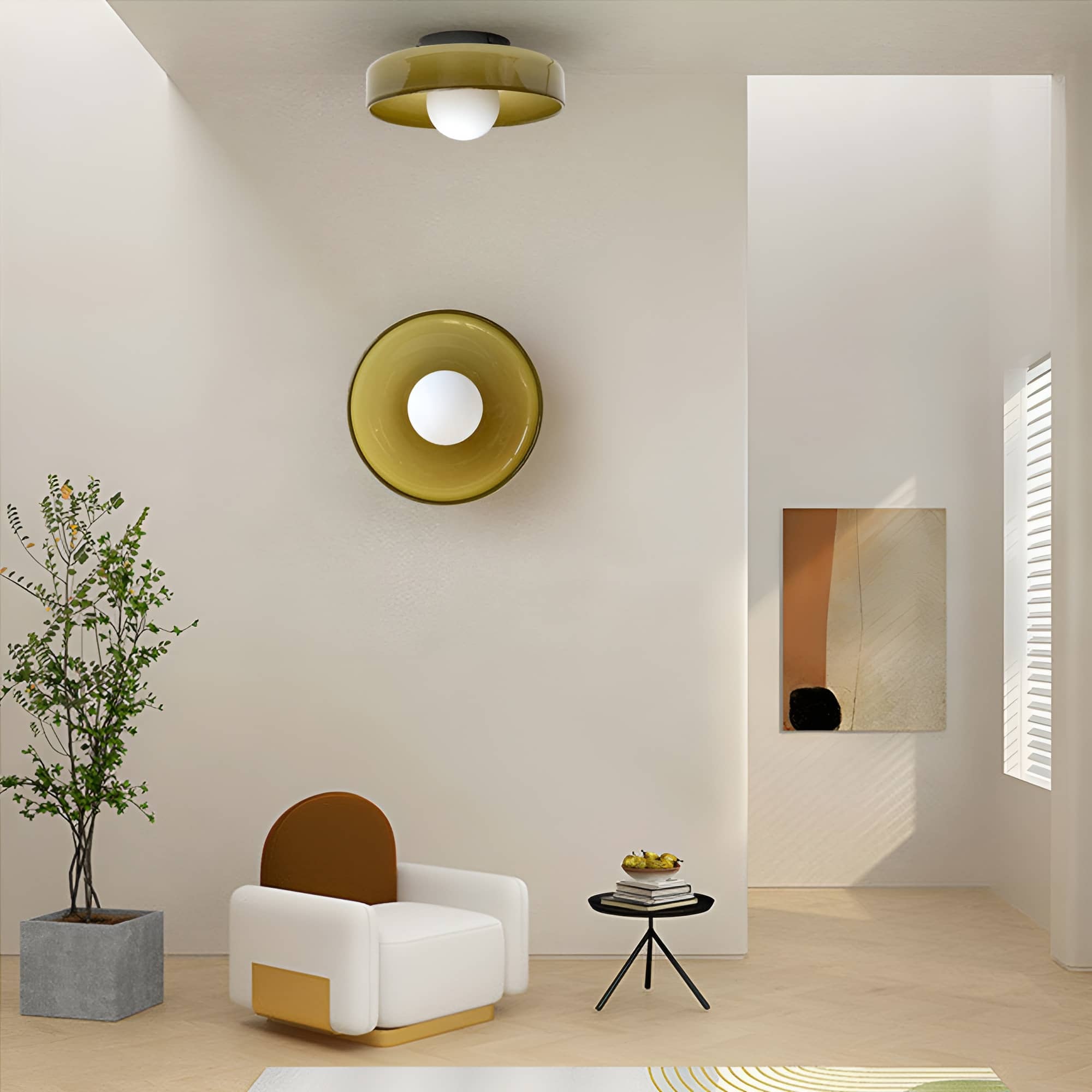 Morandi Decorative Round Glass Ceiling Light