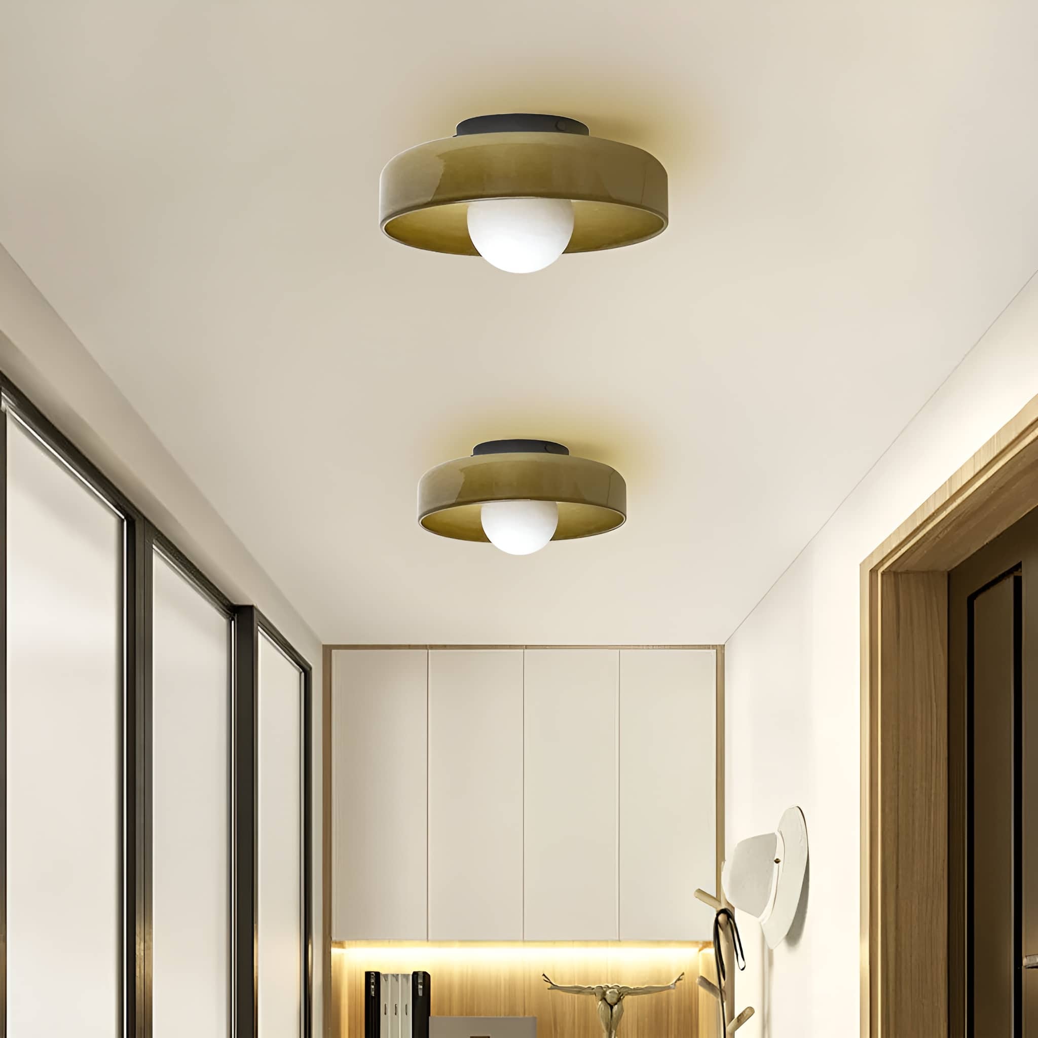 Morandi Decorative Round Glass Ceiling Light