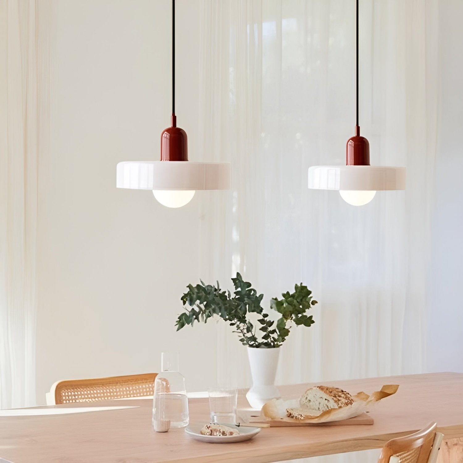 Morandi Glass Disc Pendant Light