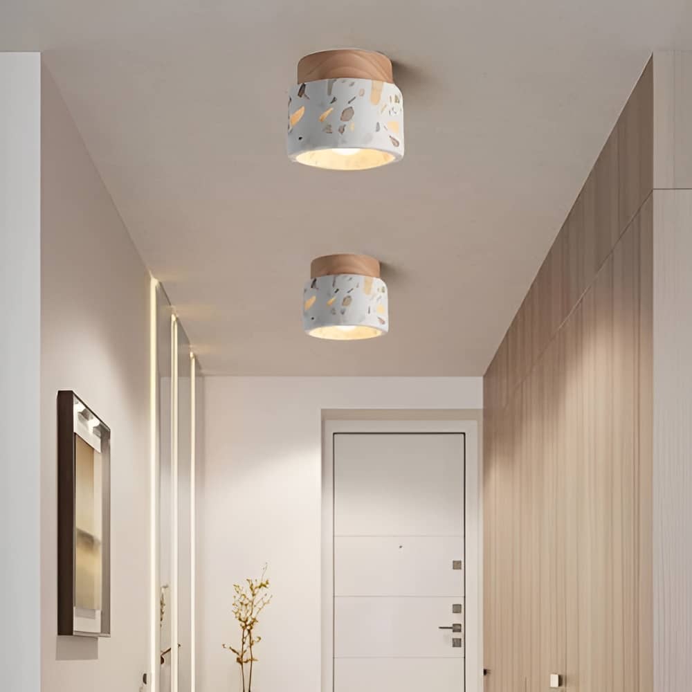 Natural Vintage Simple Round Ceiling Lamp