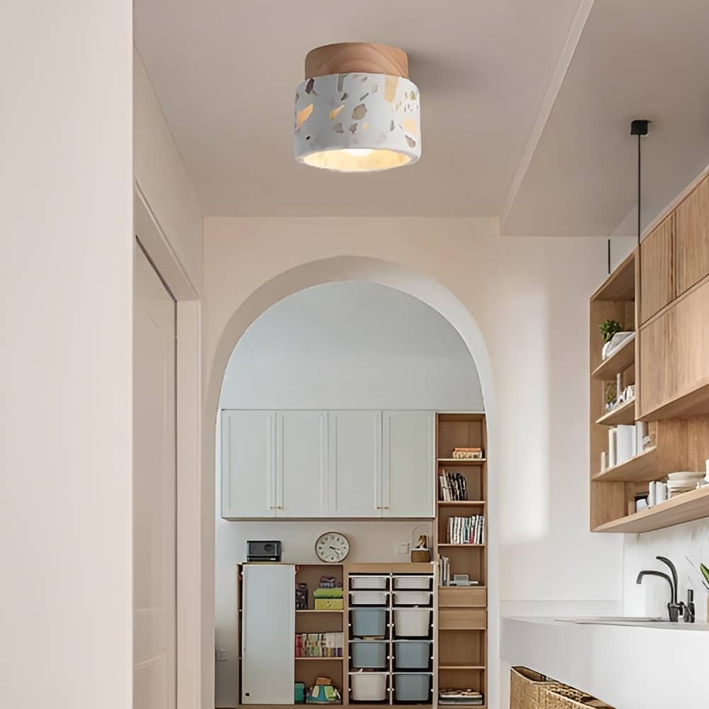 Natural Vintage Simple Round Ceiling Lamp