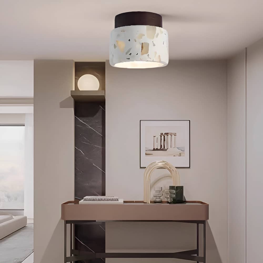 Natural Vintage Simple Round Ceiling Lamp