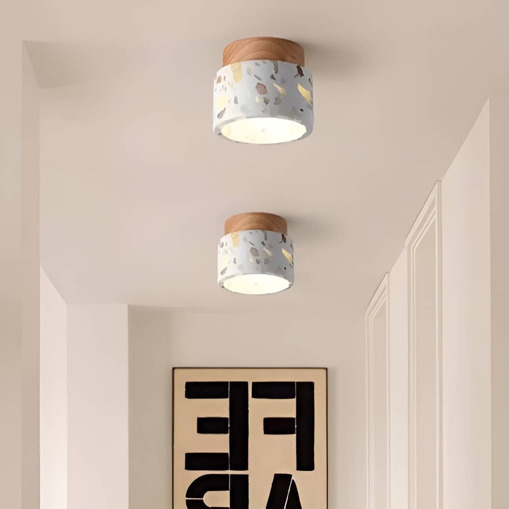 Natural Vintage Simple Round Ceiling Lamp