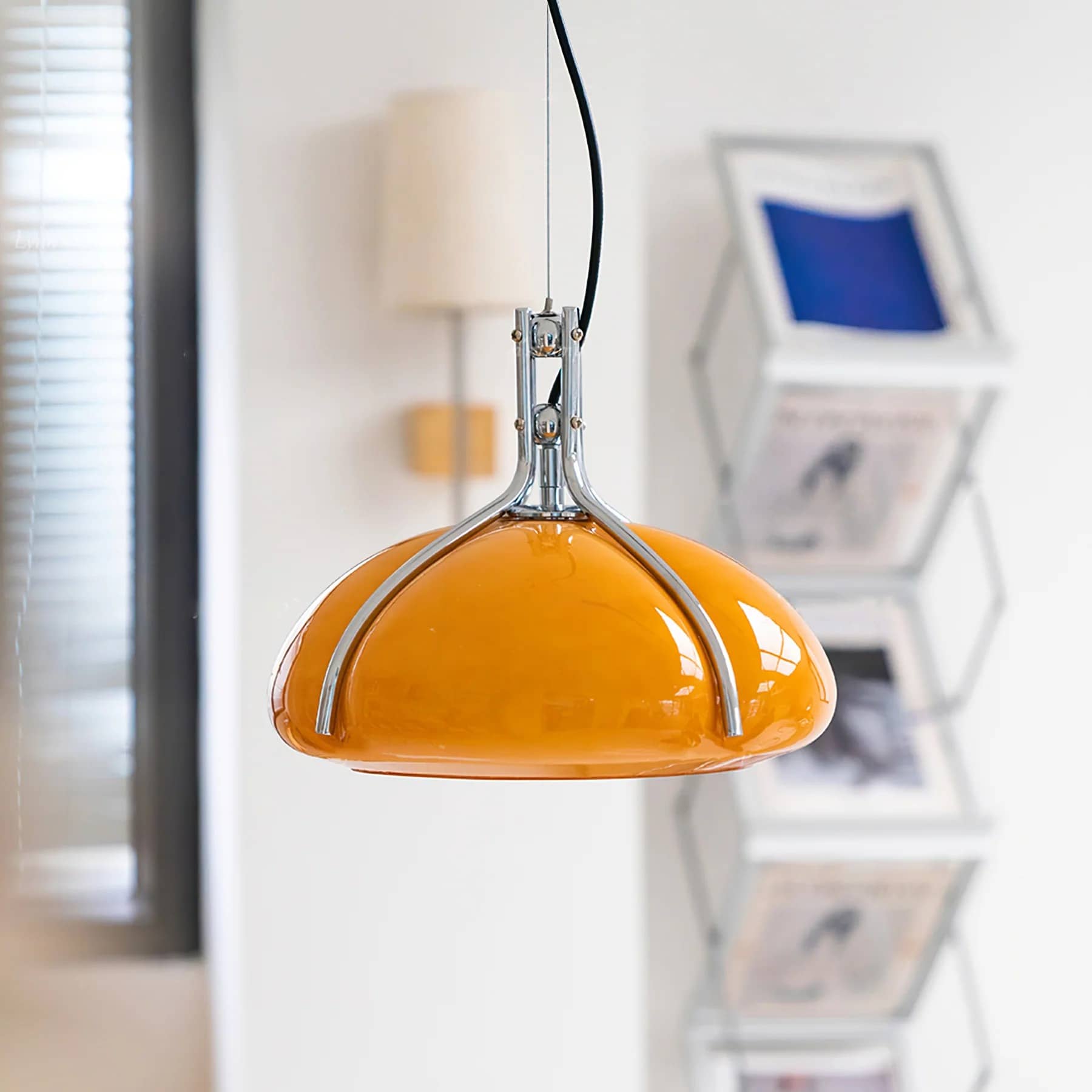 Nordic Bauhaus Pumpkin Glass Pendant Light
