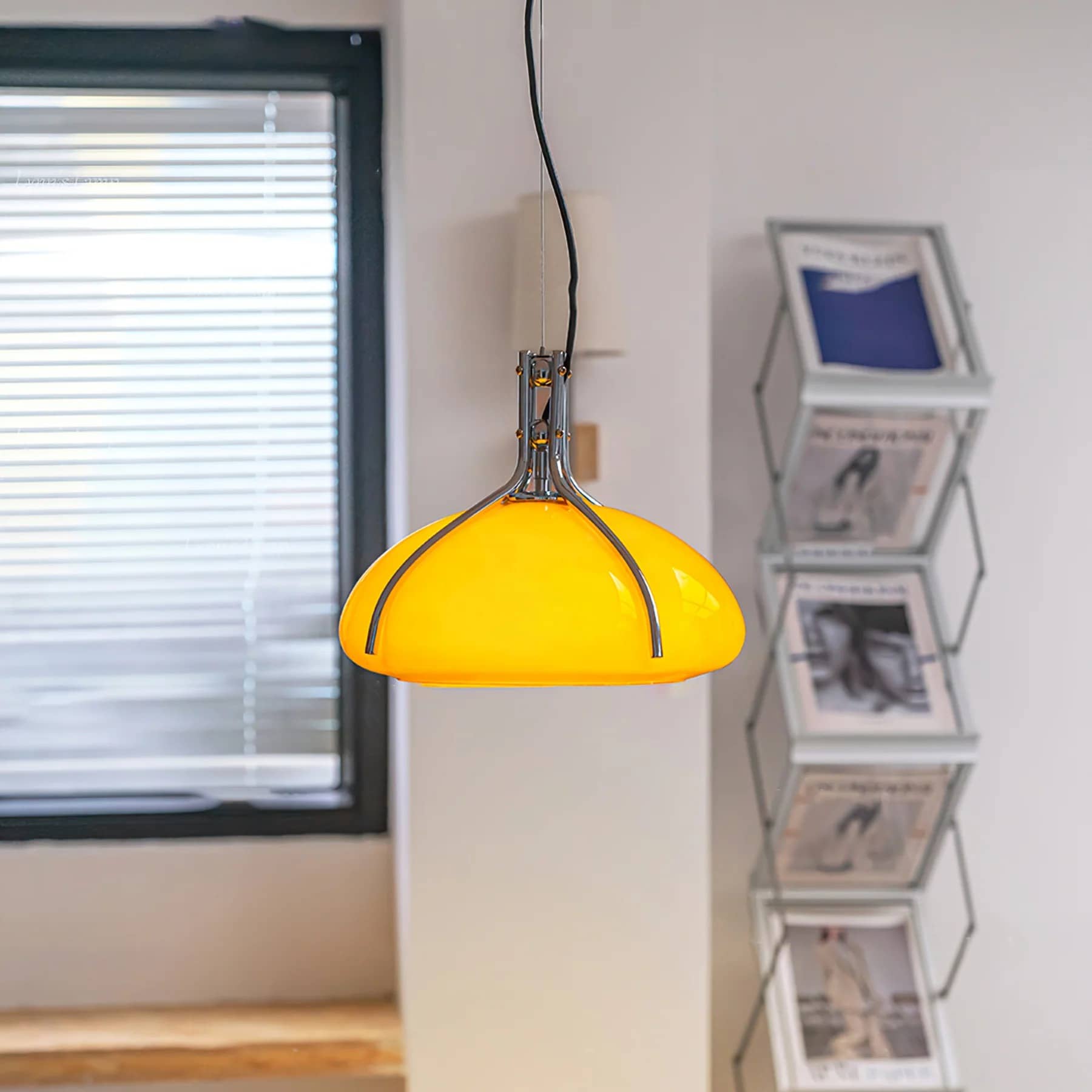 Nordic Bauhaus Pumpkin Glass Pendant Light