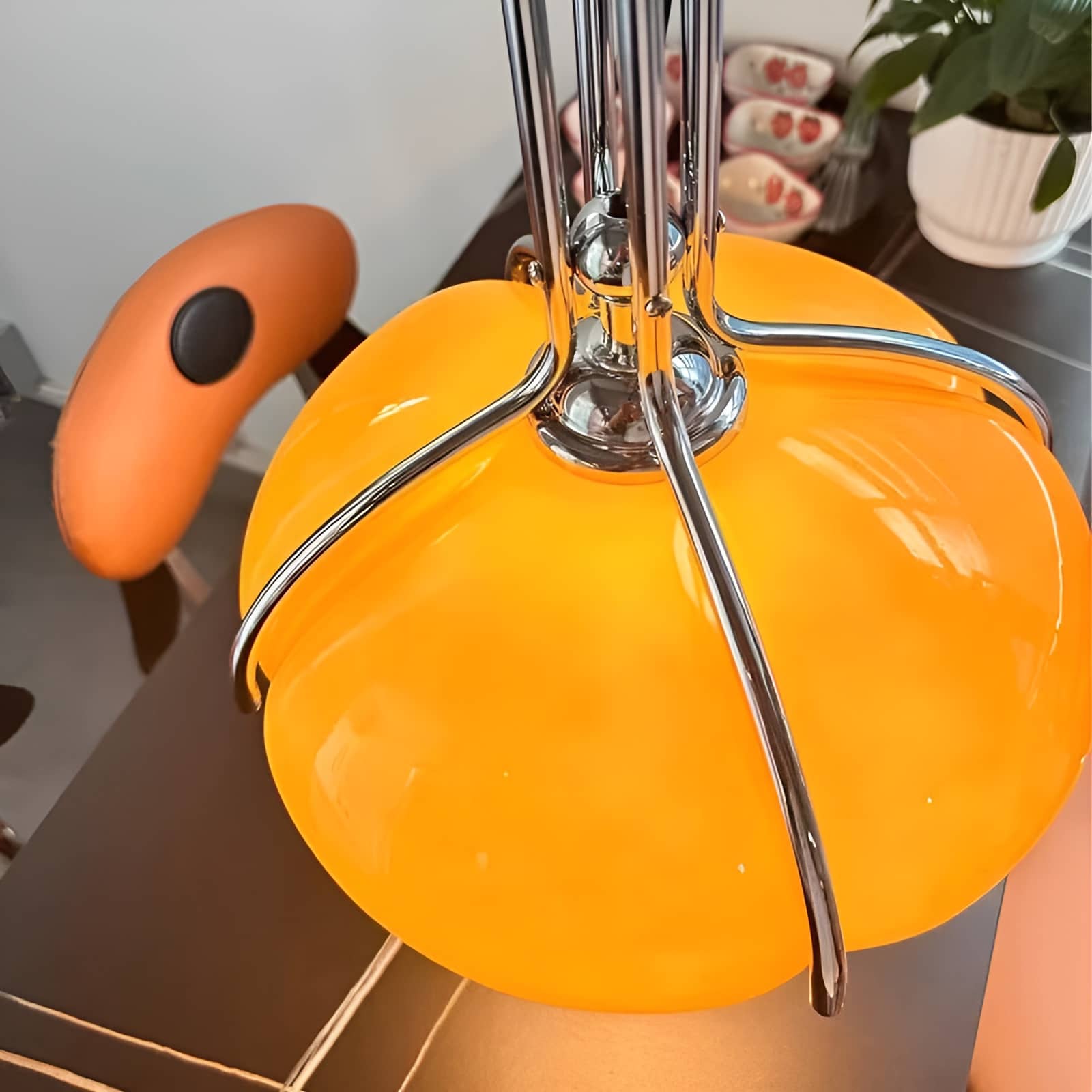Nordic Bauhaus Pumpkin Glass Pendant Light