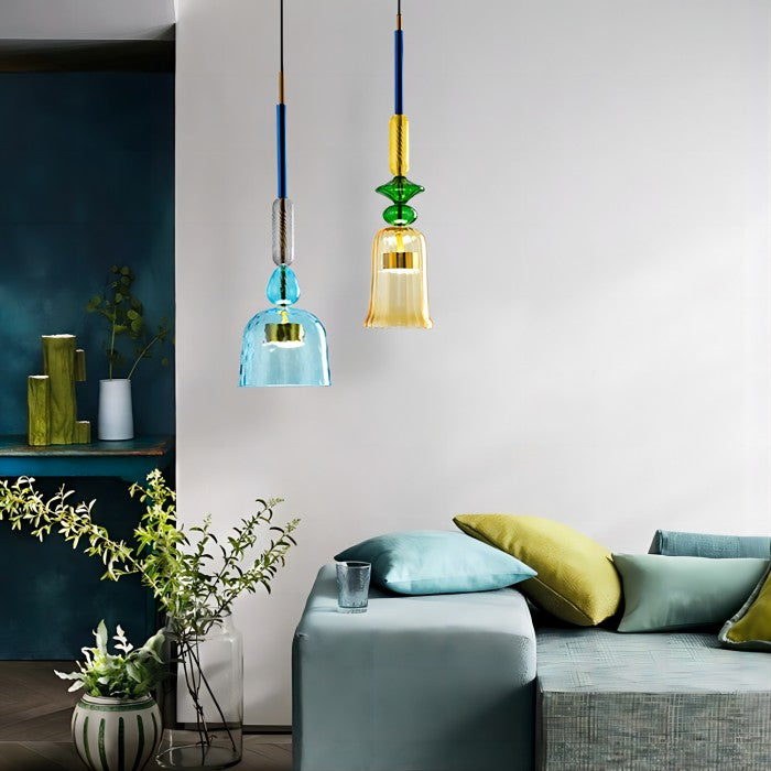 Scandinavian Design Colorful Glass Pendant Light