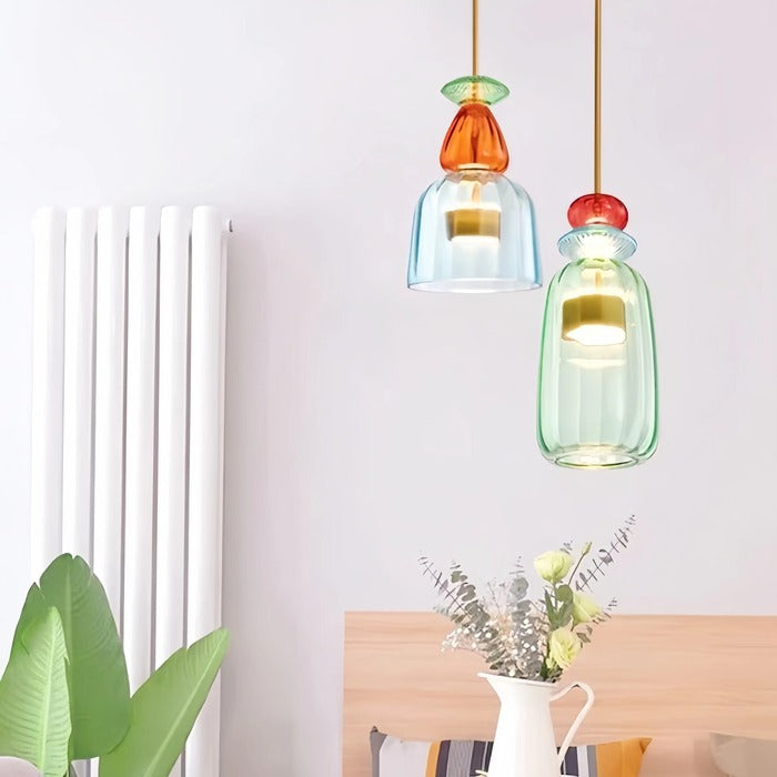 Scandinavian Design Colorful Glass Pendant Light