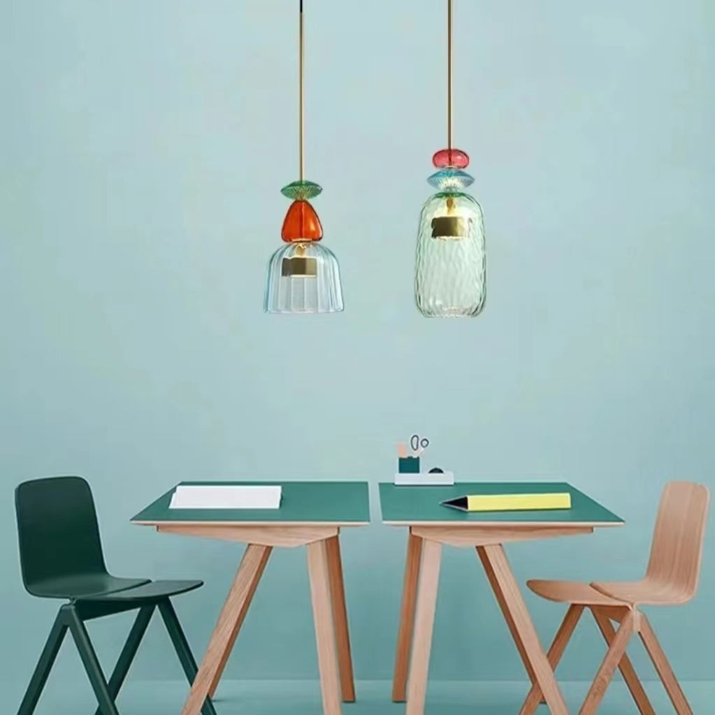 Scandinavian Design Colorful Glass Pendant Light