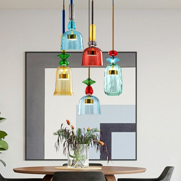 Scandinavian Design Colorful Glass Pendant Light