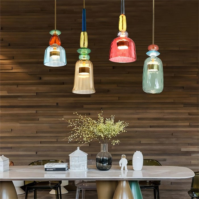 Scandinavian Design Colorful Glass Pendant Light