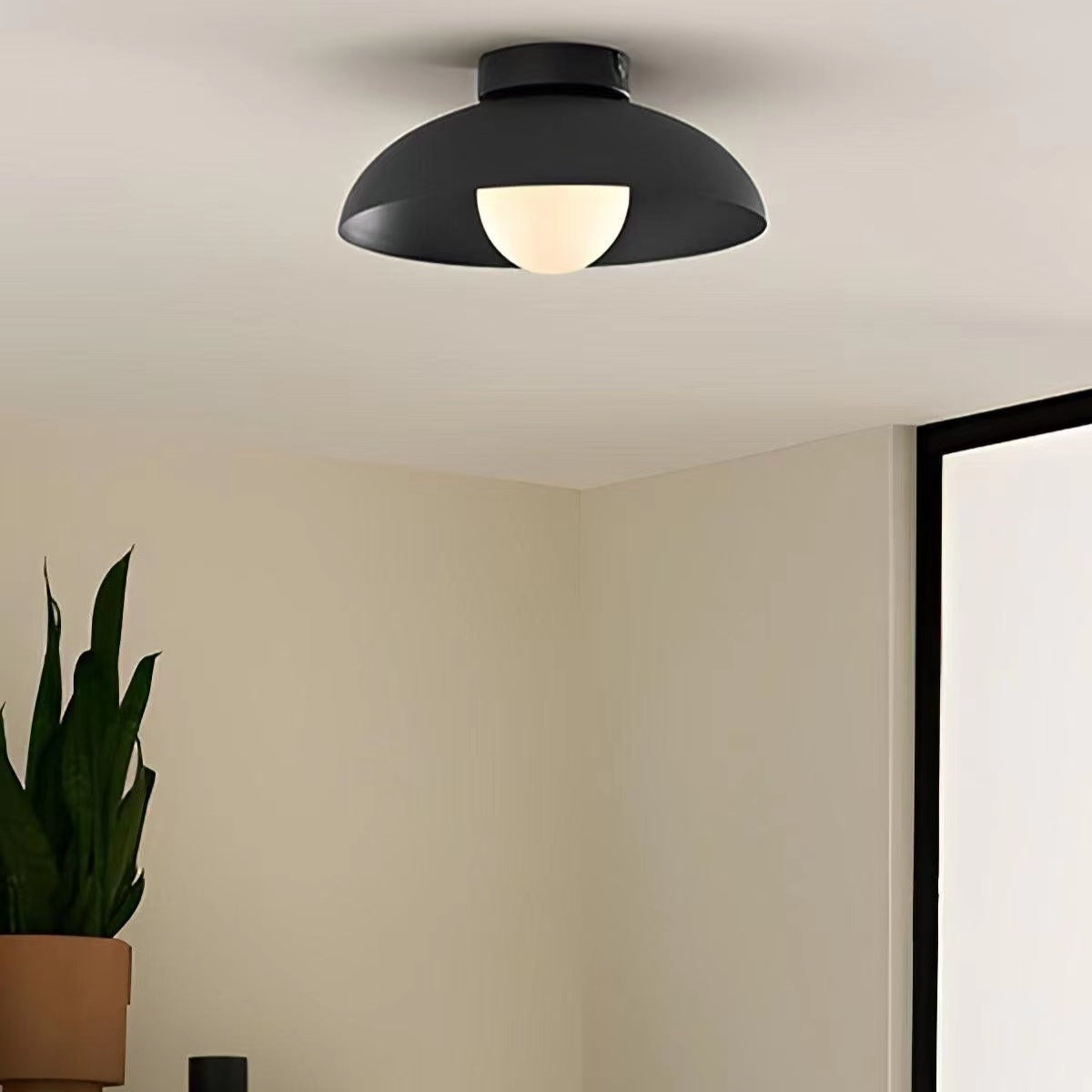 Nordic Minimalist Bowl Shape Iron Ceiling Light