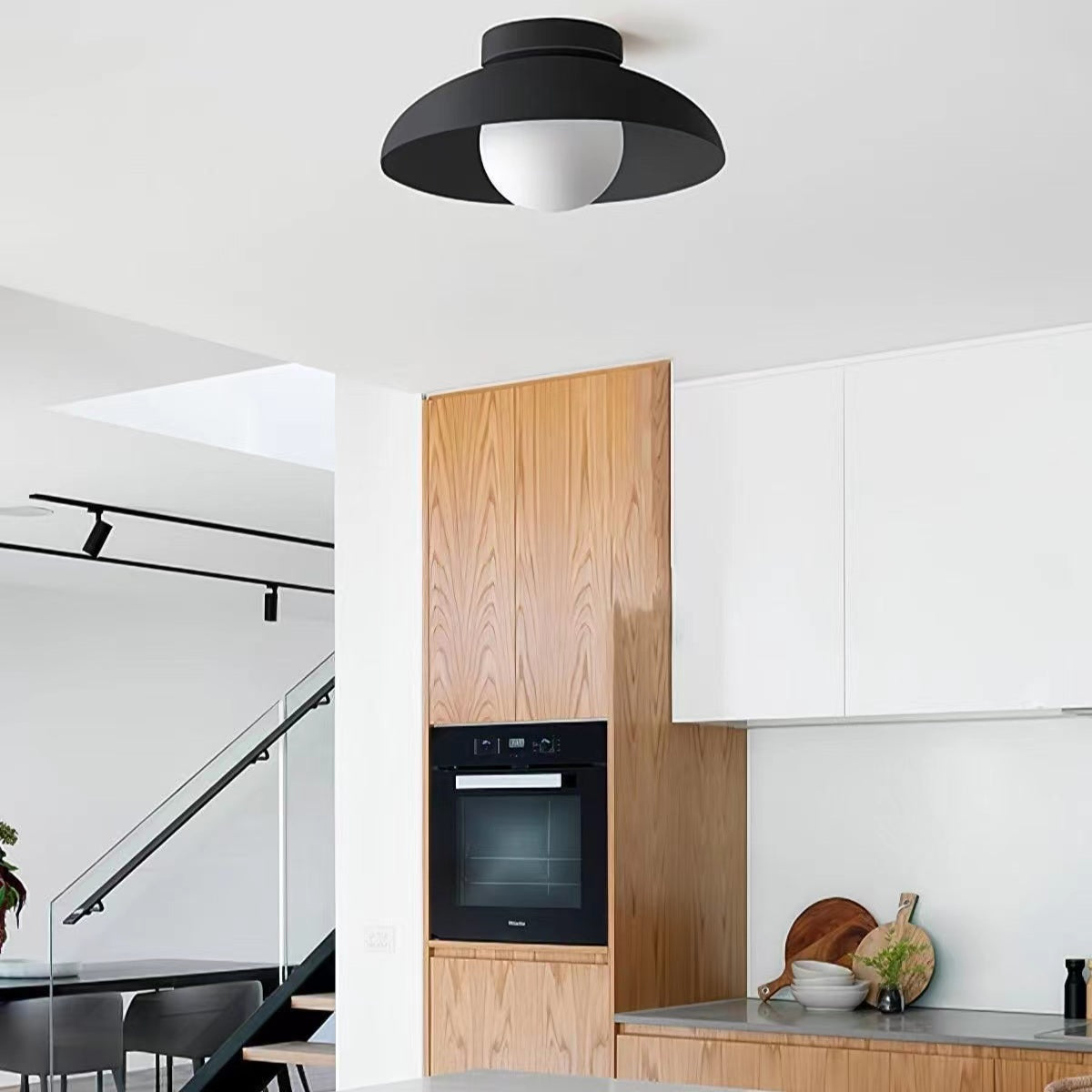 Nordic Minimalist Bowl Shape Iron Ceiling Light
