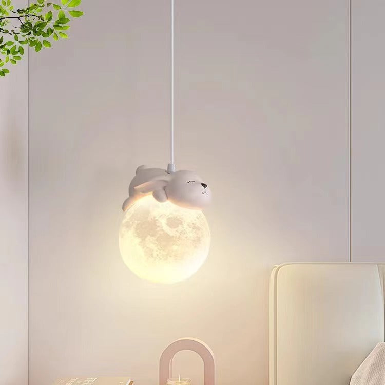 Nordic Cream Animal Spherical Pendant Light