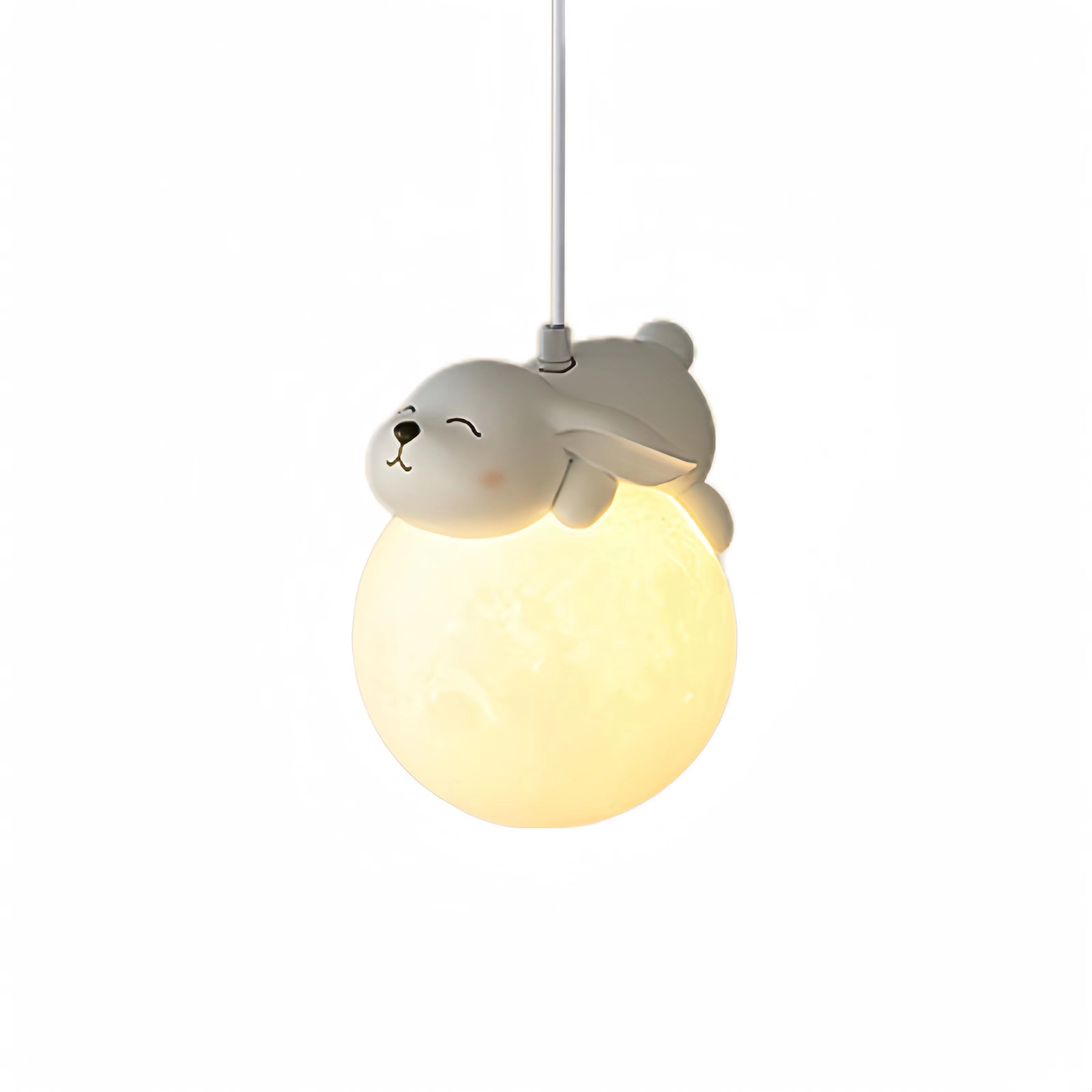 Nordic Cream Animal Spherical Pendant Light