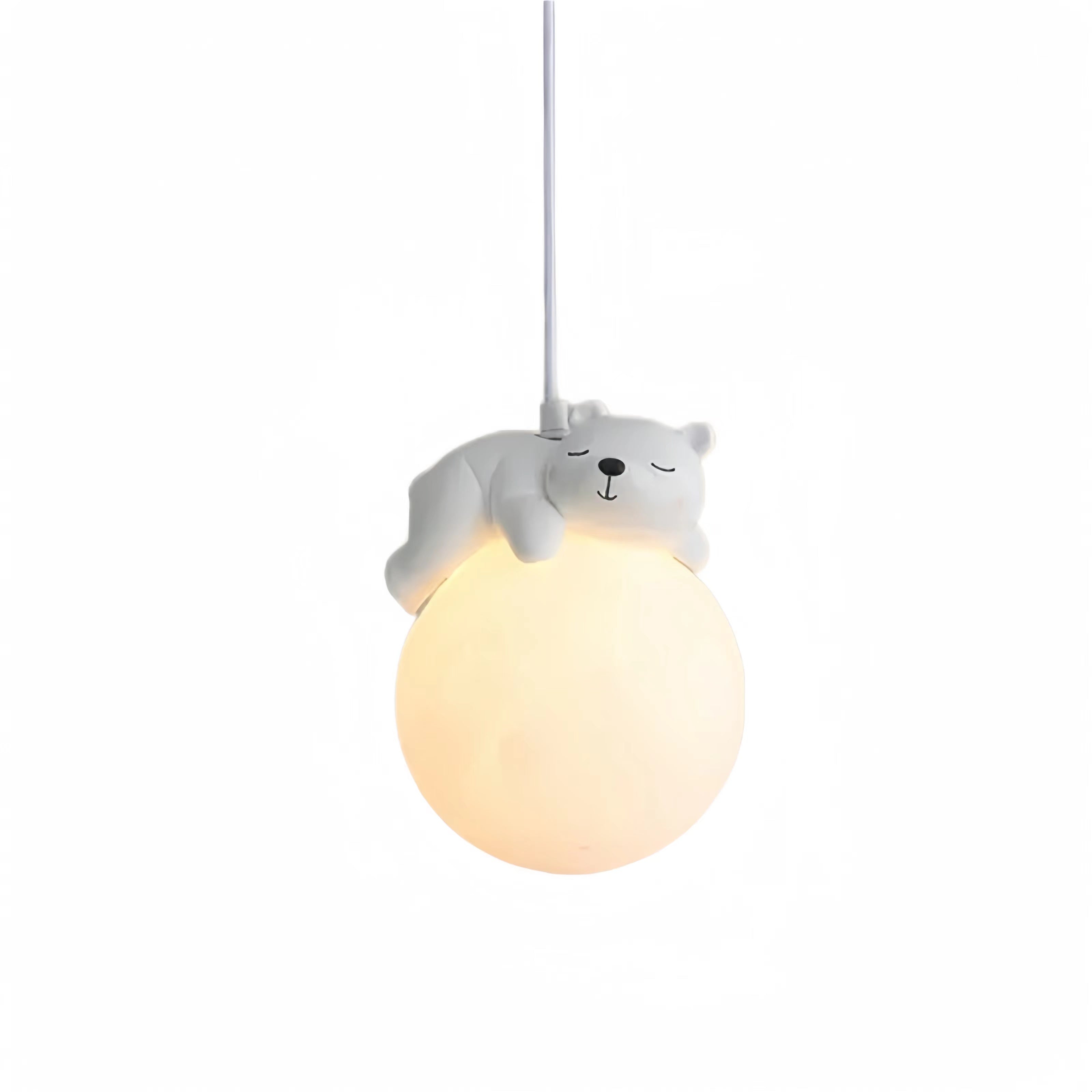Nordic Cream Animal Spherical Pendant Light
