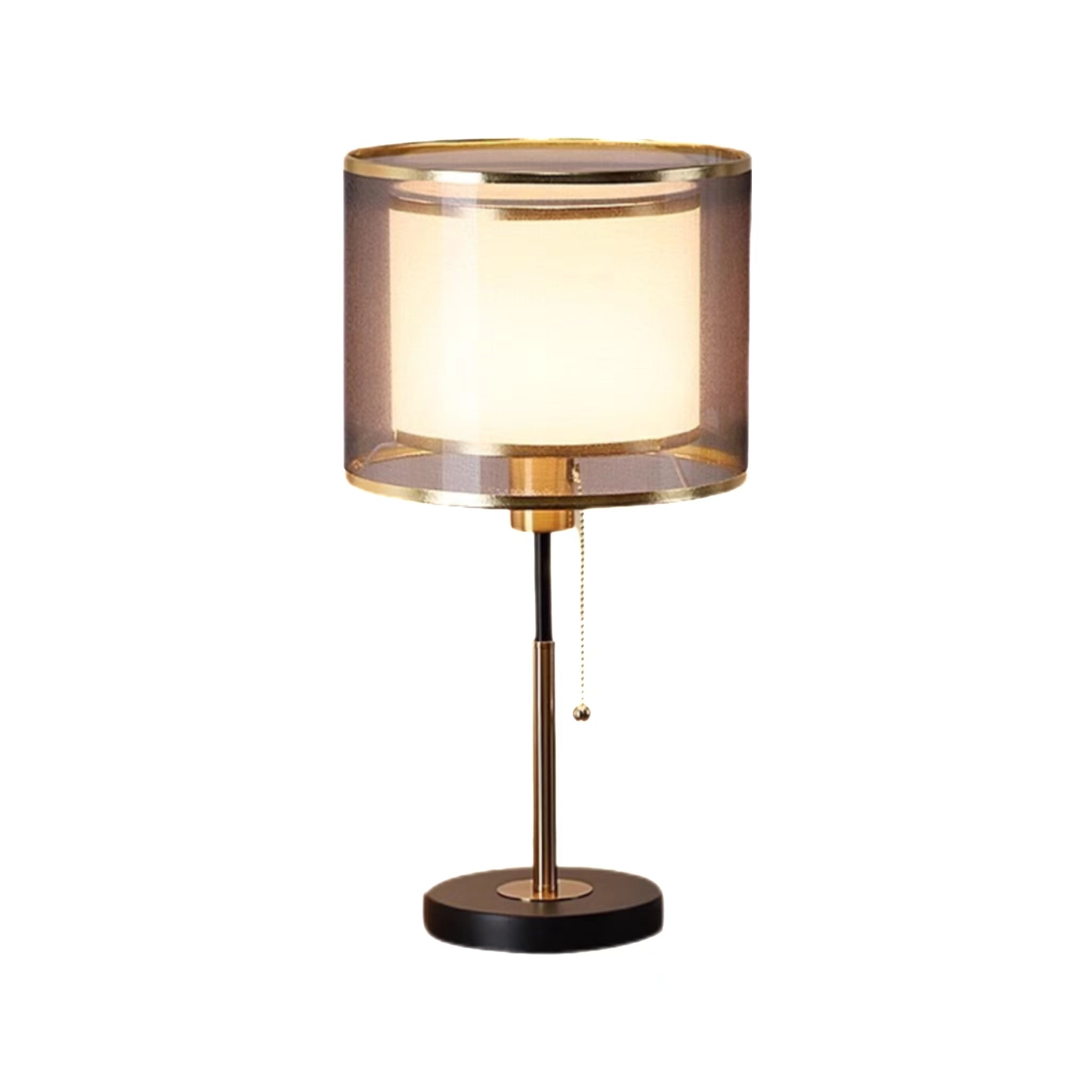 Nordic Vintage Double Layer Fabric Table Lamp